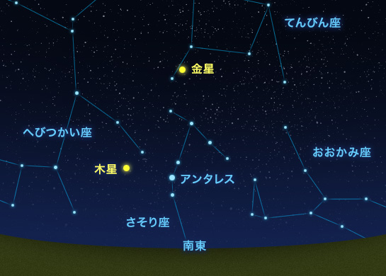 金星の位置