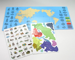 世界地図マグネットパズルBOOK全体