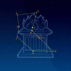 さいだん座イラスト（天体情報入）