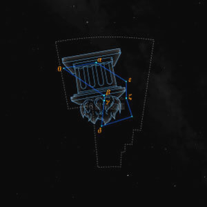 さいだん座イラスト（20時正中時の星空）