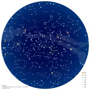 星図：秋の星座（シンプル）
