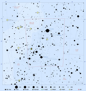 おおいぬ座の星図