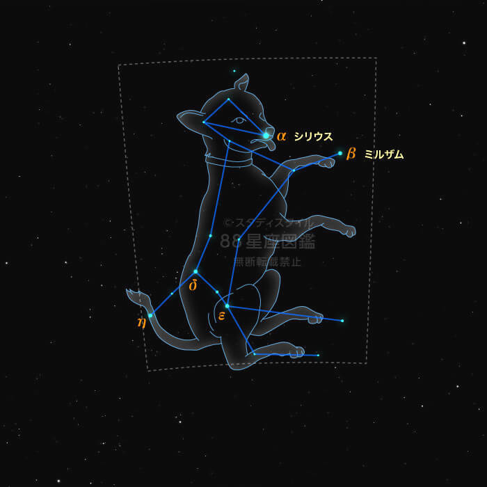 おおいぬ座概略図