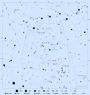 りょうけん座の星図