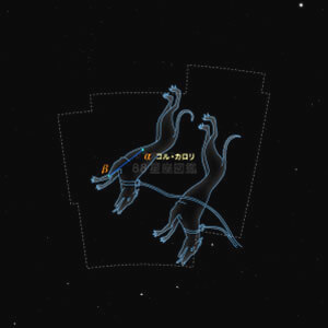 りょうけん座イラスト（20時正中時の星空）