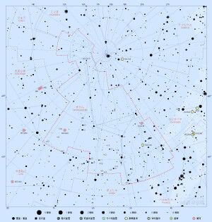 きりん座の星図