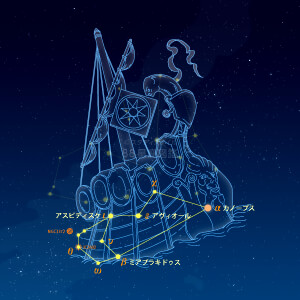 りゅうこつ座イラスト（天体情報入）