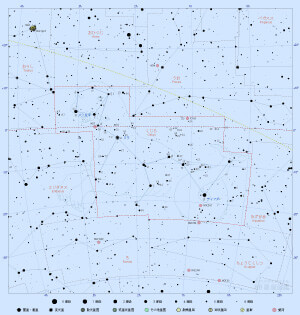 くじら座の星図