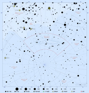 カメレオン座の星図