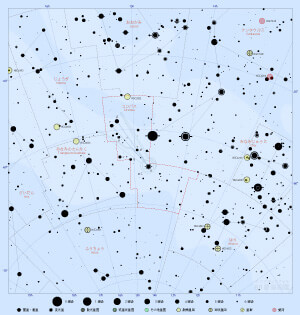 コンパス座の星図