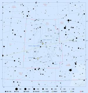 かに座の星図
