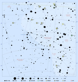みなみのかんむり座の星図