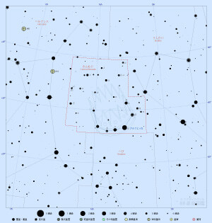 かんむり座の星図
