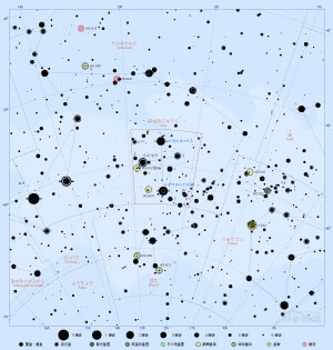 みなみじゅうじ座の星図