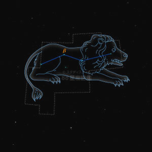 こじし座イラスト（20時正中時の星空）