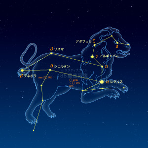 しし座イラスト（天体情報入）