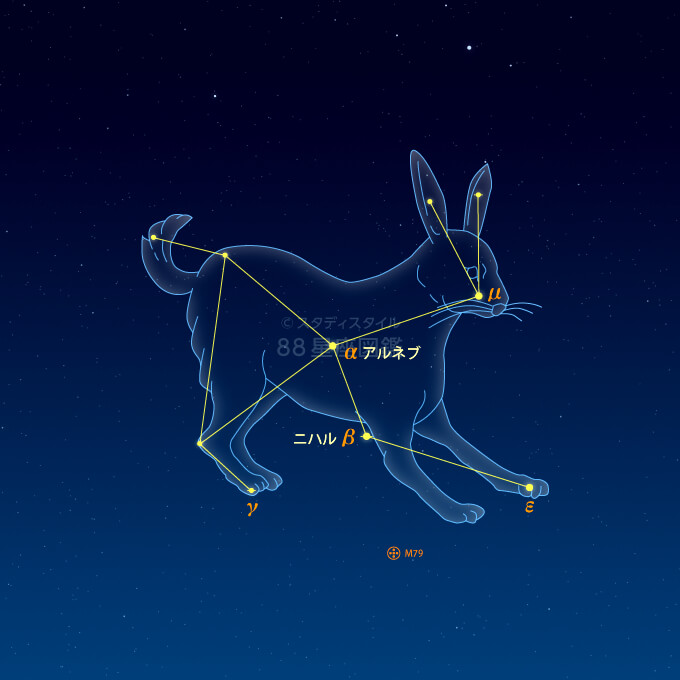 うさぎ座 星座図鑑