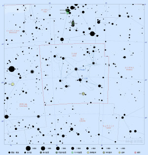 うさぎ座の星図
