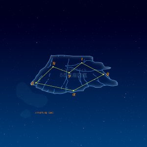 テーブルさん座イラスト（天体情報入）