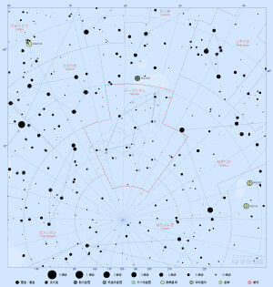テーブルさん座の星図