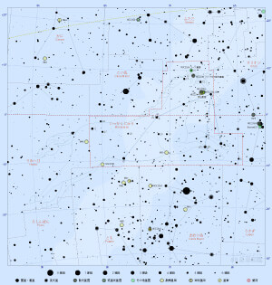 いっかくじゅう座の星図