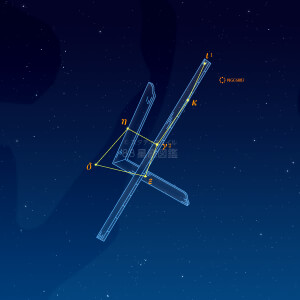 じょうぎ座イラスト（天体情報入）