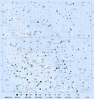 へびつかい座の星図