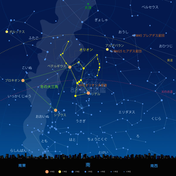 オリオン座の見つけ方（東京の星空）
