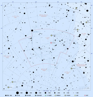 くじゃく座の星図