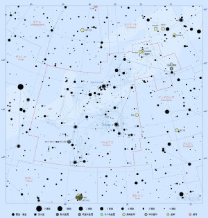 ペルセウス座の星図