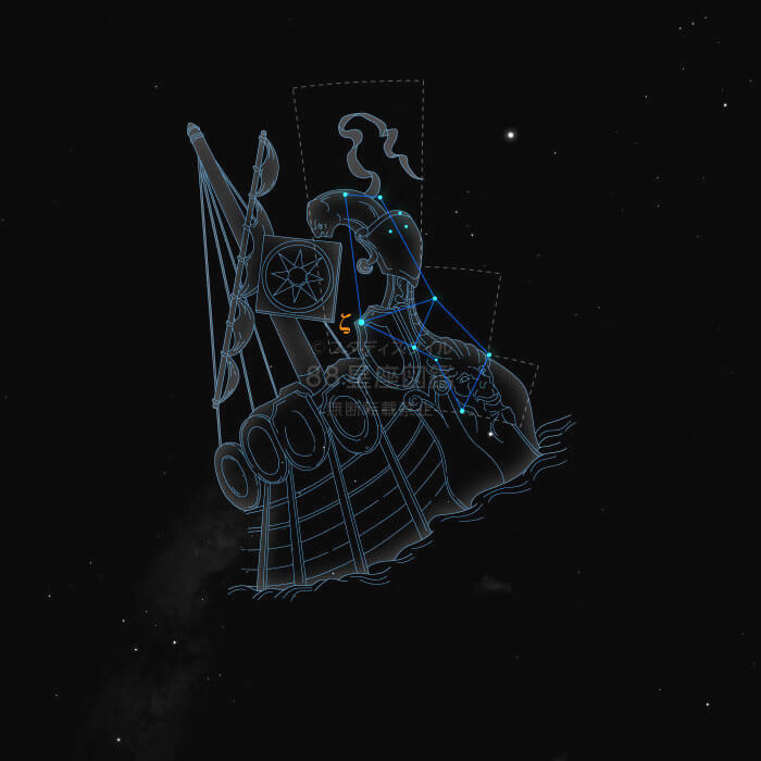 とも座カラー星図|やさしい88星座図鑑