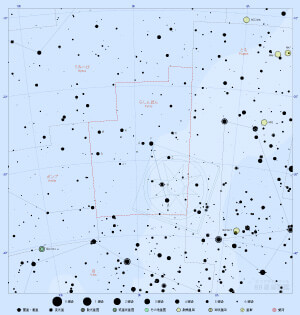 らしんばん座の星図