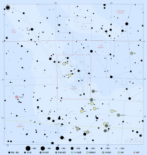 たて座の星図