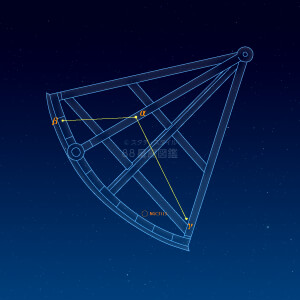ろくぶんぎ座イラスト（天体情報入）