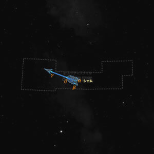 や座イラスト（20時正中時の星空）