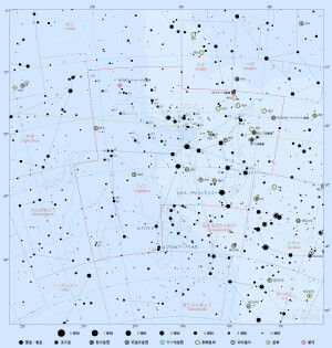 いて座の星図