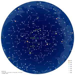 星図：春の星座（シンプル）