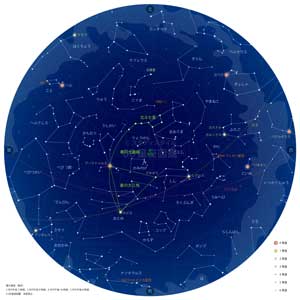 星図：春の星座（白背景）