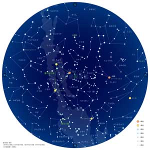 星図：夏の大三角（星のみ）