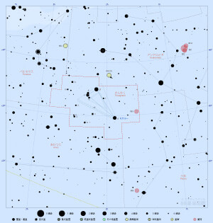 さんかく座の星図