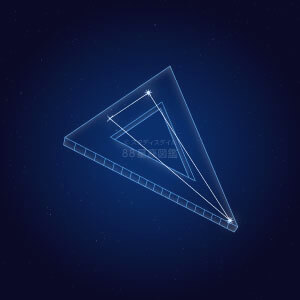 さんかく座イラスト