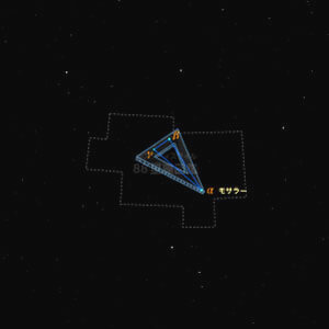 さんかく座イラスト（20時正中時の星空）