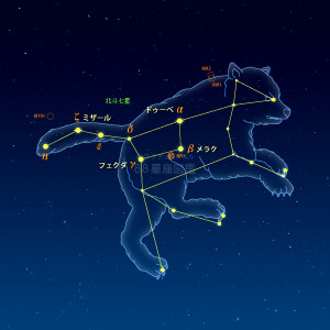 おおぐま座イラスト（天体情報入）