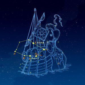 ほ座イラスト（天体情報入）