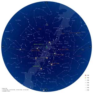 星図：冬の星座（白背景）