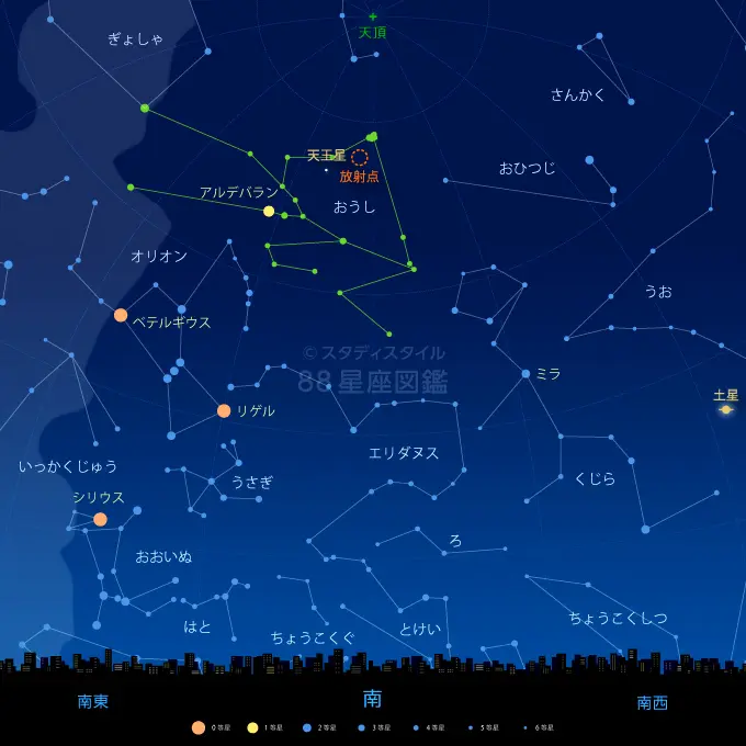 おうし座北流星群 観測ガイド2026年（11月13日極大、方角、見え方）